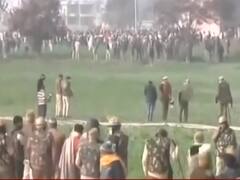 हरियाणा के करनाल में किसानों का हंगामा
