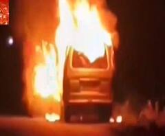 Birbhum: সাঁইথিয়ায় চলন্ত গাড়িতে হঠাৎ আগুন, দমকল আসার আগেই পুড়ে ছাই