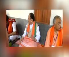 J P Nadda's Bengal Visit: শাঁখ - উলু দিয়ে মাস্ক পরে নাড্ডাকে বরণ কৃষক পরিবারে