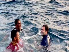 Rahul Gandhi का केरल दौरा : नीले समुद्र में राहुल ने की Swimming, मछुआरों से सीखा मछली पकड़ना 
