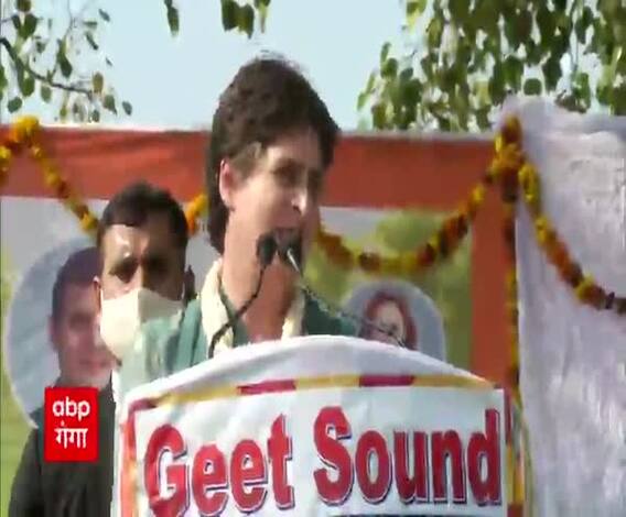 Bijnor में BJP पर बरसीं Priyanka Gandhi, कहा- सरकार ने संसद में किसानों का मजाक उड़ाया | ABP Ganga 