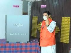 Gujarat Municipal Election 2021: ગુજરાત વિધાનસભા અધ્યક્ષ રાજેન્દ્ર ત્રિવેદીએ મતદાન કર્યું