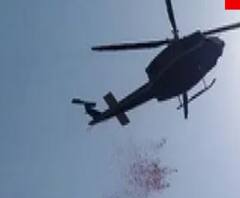 Prayagraj में श्रद्धालुओं पर फूलों की बारिश का अद्भुत नजारा, देखें ये खास रिपोर्ट। 