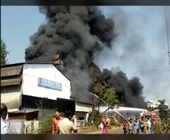 Taloja MIDC Fire | तळोजा एमाआयडीसीत अग्नितांडव, आग विझविण्याचे शर्तीचे प्रयत्न सुरू 