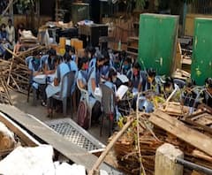 स्वामी विवेकानंद शिक्षण संस्थेची शाळा पाडली; अज्ञाताकडून तोडफोड, शालेय साहित्य उघड्यावर