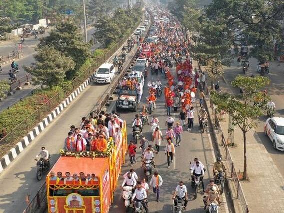 Surat માં પાટીદારોના ગઢમાં BJP પ્રદેશ પ્રમુખ સી.આર પાટીલની રેલી, જુઓ વીડિયો 