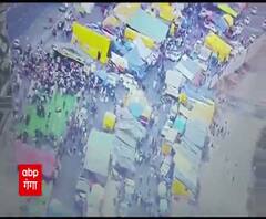 ड्रोन के जरिए रखी जा रही Ghaziabad Border पर नजर | Kisan Andolan | ABP Ganga 