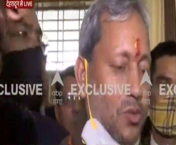 CM बनने के बाद Tirath Singh Rawat घर पहुंचे, जानिए क्या कहा | ABP Ganga 