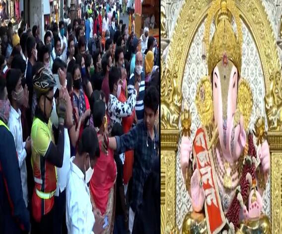 Angarki Sankashti Chaturthi 2021 | पुण्यात दगडूशेठ गणपती मंदिराबाहेर भाविकांची गर्दी