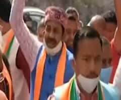 Mahesh Jeena का नामांकन कराने पहुंचे प्रदेश अध्यक्ष Madan Kaushik | Salt Assembly By-Election