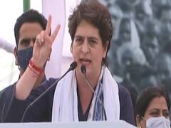 UP: किसान पंचायत में ट्रैक्टर से पहुंची Priyanka Gandhi, Modi सरकार को घेरा